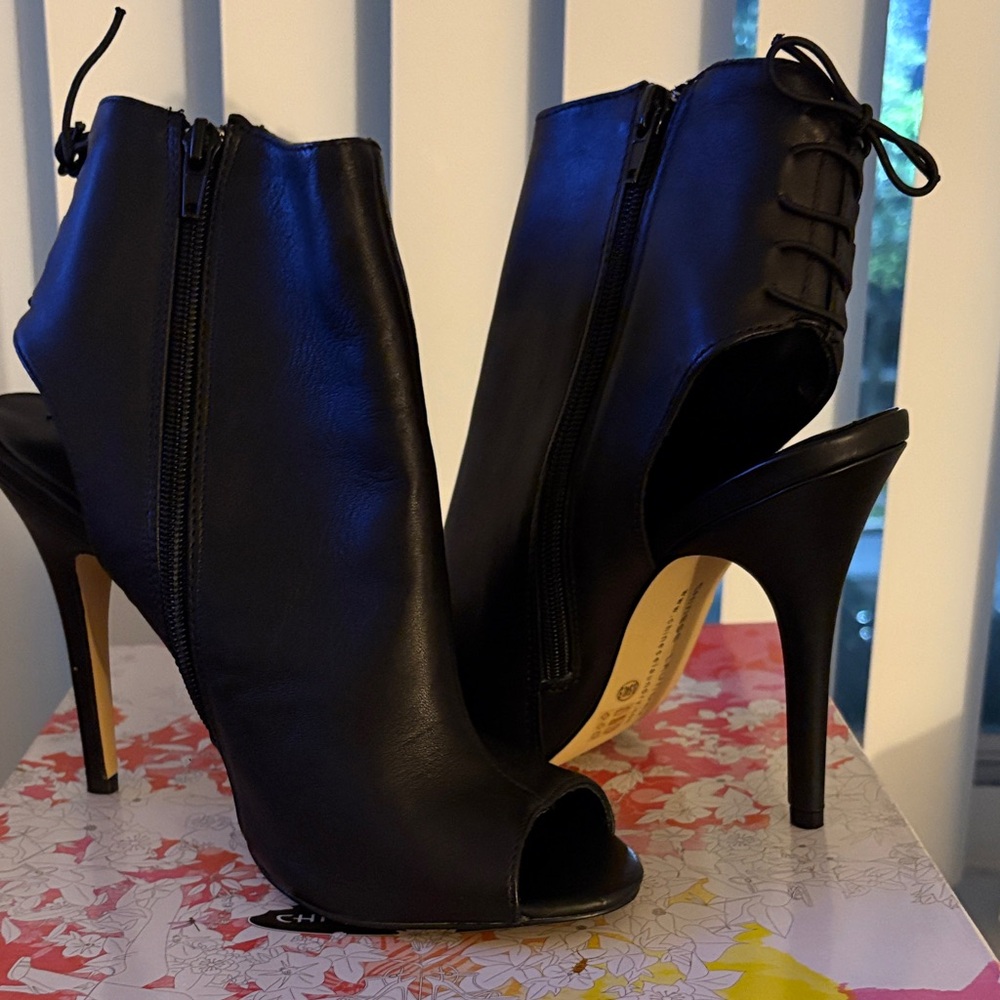 Lucky Brand Black Heeled Boots